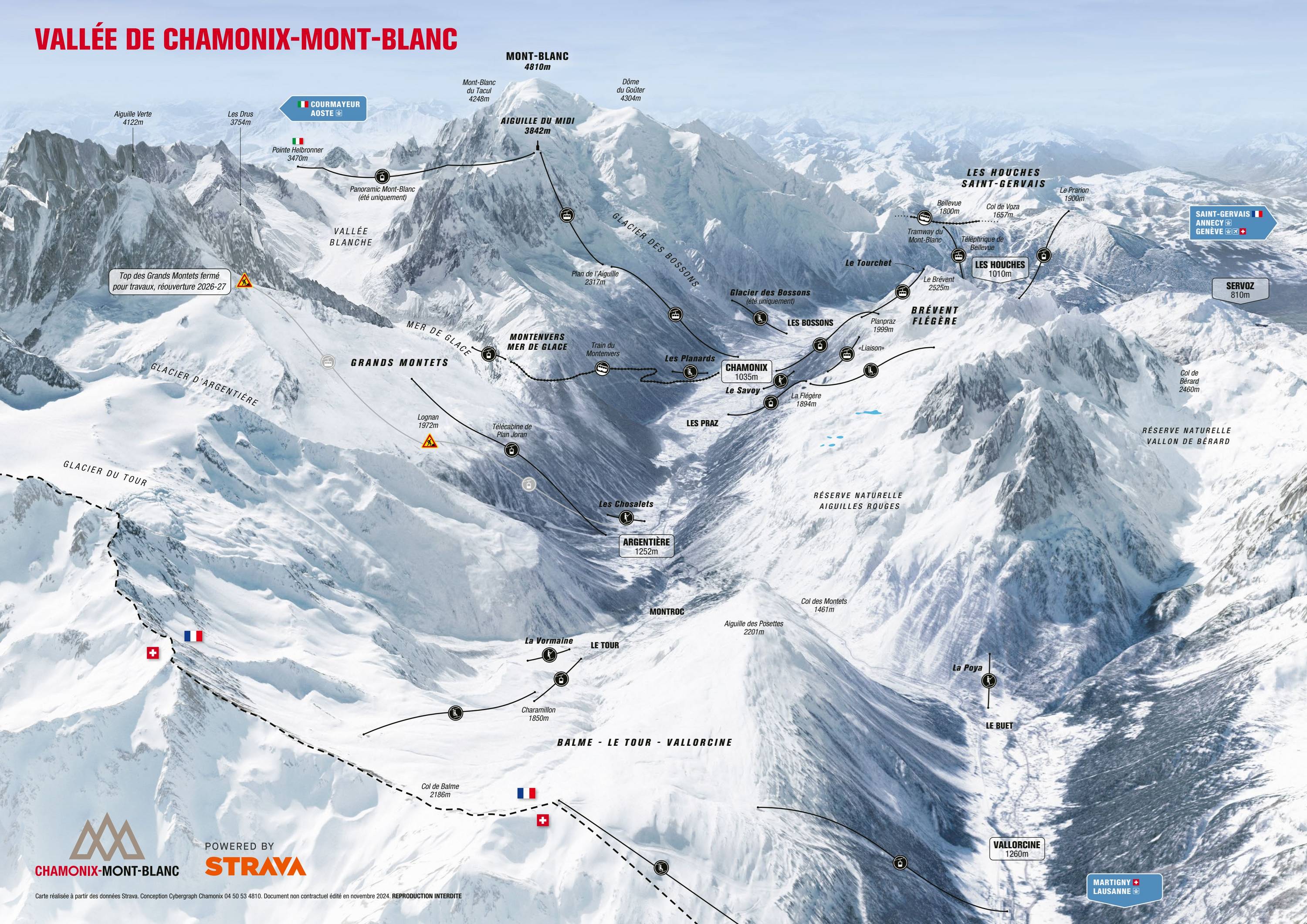 Mapa tras — Chamonix