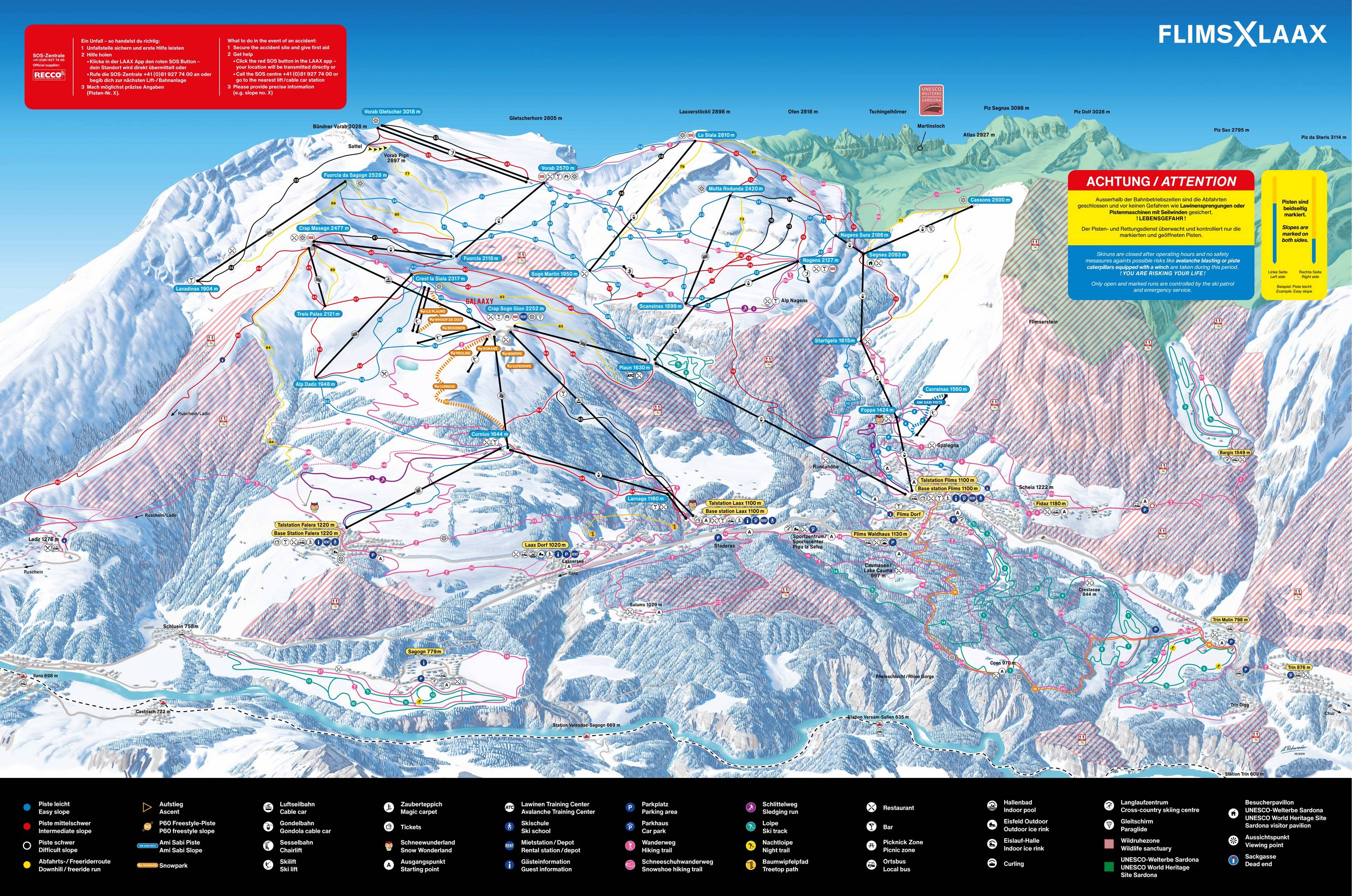 Mapa tras — Laax