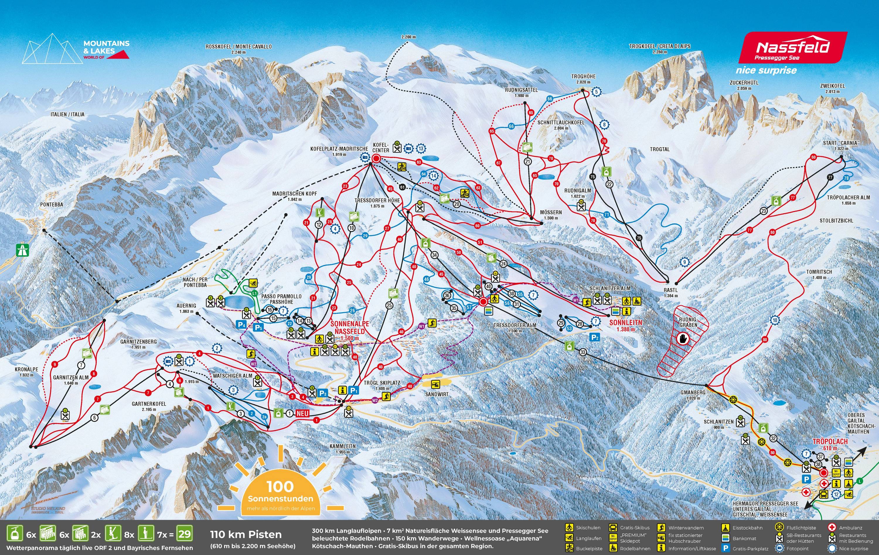 Mapa tras — Nassfeld