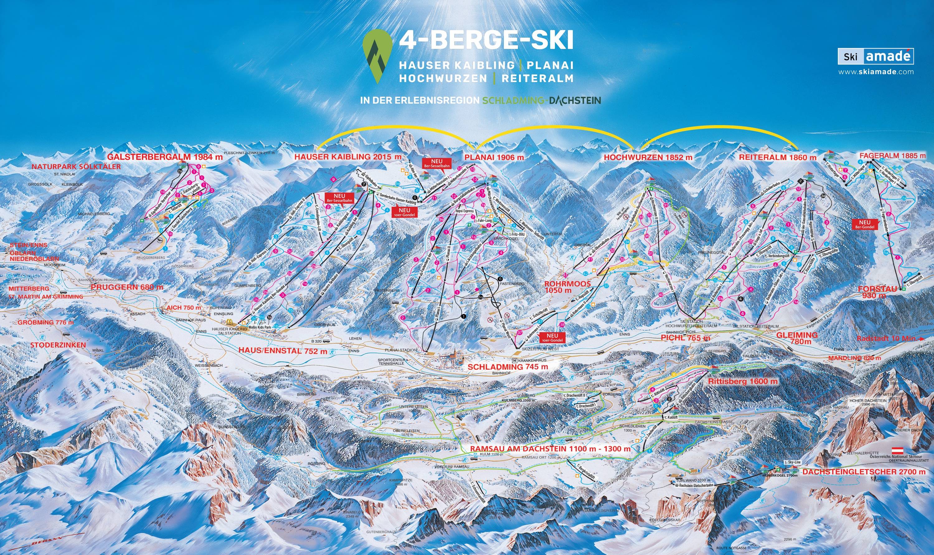 Mapa tras — Schladming