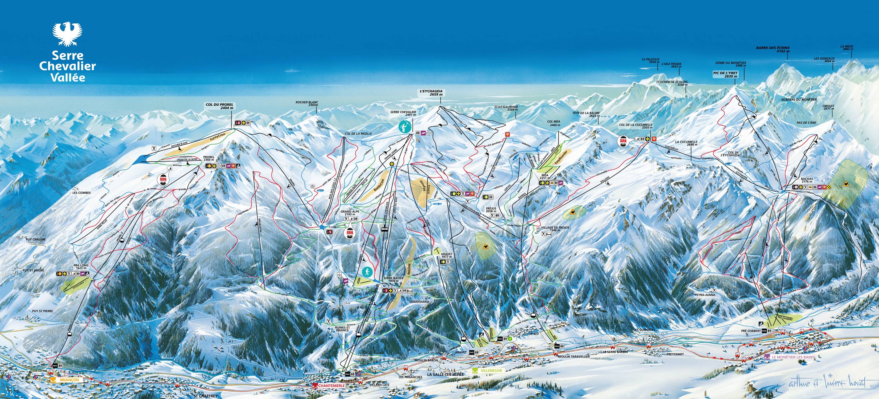 Mapa tras — Serre Chevalier