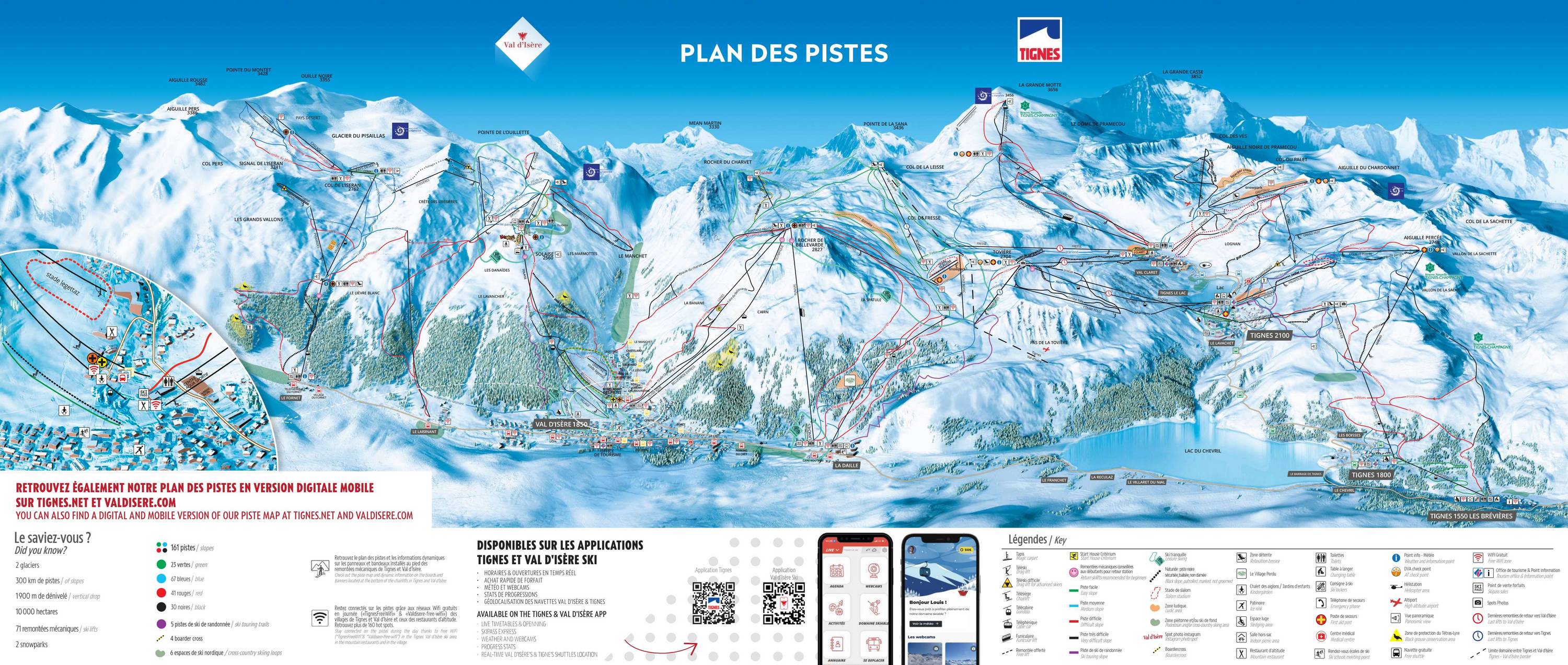 Mapa tras — Tignes