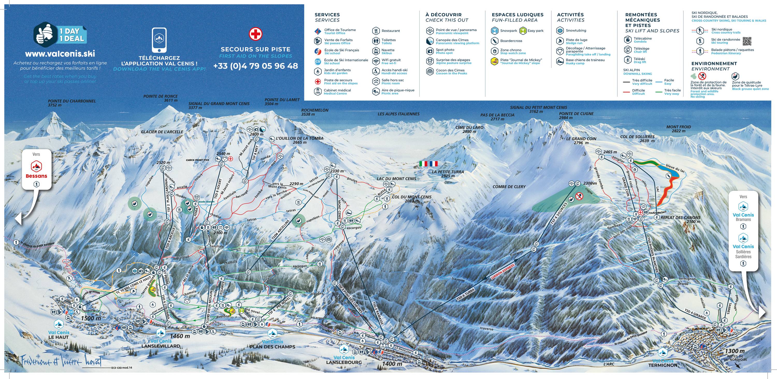 Mapa tras — Val Cenis